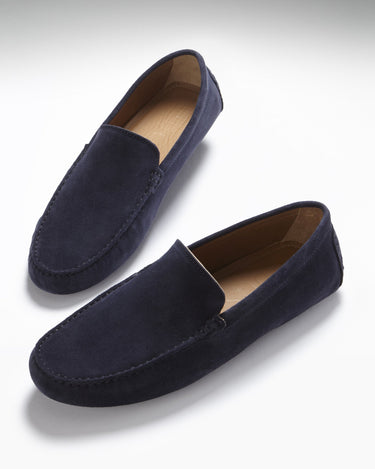 Driving Loafers, navy blue suede-1