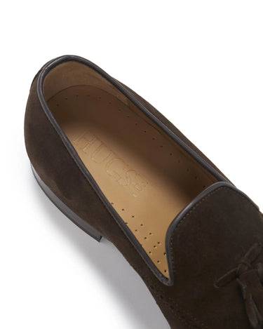 Brown Suede Tasselled Brogues, Welted Leather Sole-4