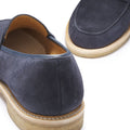 Blue Suede Loafers, Crepe Rubber Welted Sole-3