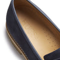 Blue Suede Loafers, Crepe Rubber Welted Sole-4