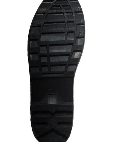 Men's Expandable Calf Rubber Boot Black Leather Boots-2