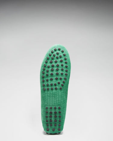 Women's Penny Driving Loafers, emerald embossed suede-2