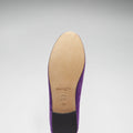 Women's Penny Loafers Leather Sole, purple suede-3