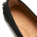 Women's Tyre Sole Penny Loafers, black suede-3
