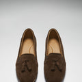 Women's Tasselled Espadrilles, brown suede-2