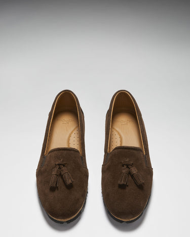 Women's Tasselled Espadrilles, brown suede-2