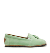 Women's Tasselled Espadrilles, lagoon green suede-0