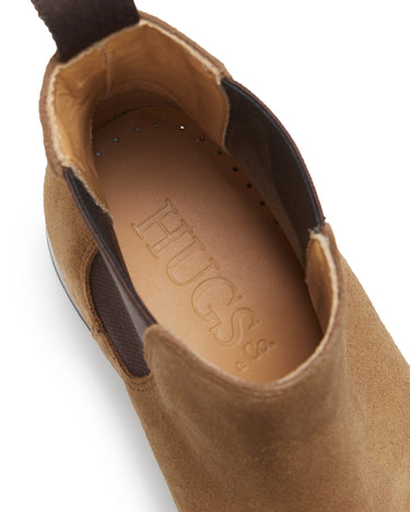 Women's Tobacco Suede Chelsea Boots, Welted Leather Sole-4