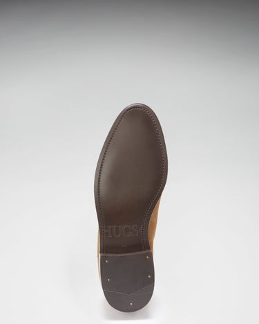 Women's Tobacco Suede Chelsea Boots, Welted Leather Sole-3