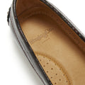 Women's Penny Driving Loafers, brown croc print patent leather-4