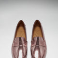 Women's Penny Driving Loafers, rose gold patent leather-2