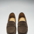 Women's Penny Driving Loafers, brown suede-2