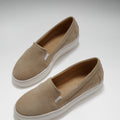 Women's Slip-On Sneakers, taupe suede-1